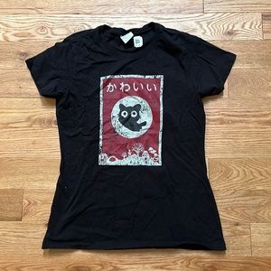 Black cat tee (kawaii anime)